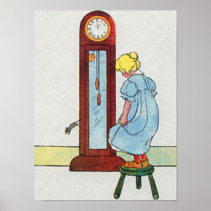 Hickory, Dickory, Dock Moeder Gans Kwekerij Rhyme Poster
