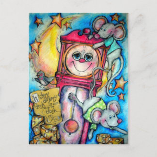 Hickory Dickory Dock Nursery Rhyme Time Briefkaart