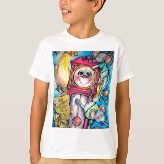 Hickory Dickory Dock Nursery Rhyme Time T-shirt (Voorkant)