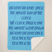 Hickory Dickory Dock Sherpa Deken (Voorkant)