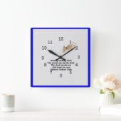 HIckory Dickory Dock Wall Clock Vierkante Klok (Huis)