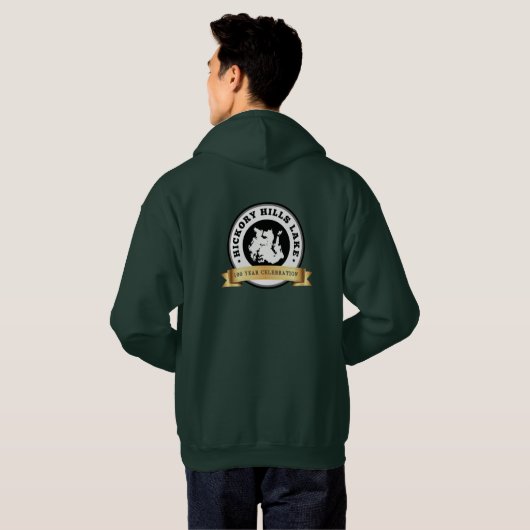 Hickory Hills Lake 100 Jaar Viering Hoodie (Achterkant volledig)
