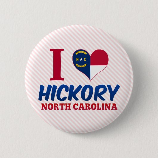 Hickory, North Carolina Ronde Button 5,7 Cm (Voorkant)