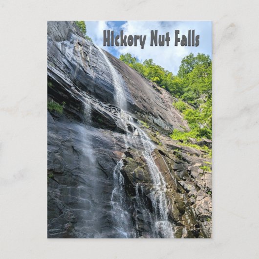 Hickory Nut Herfsten Schoorsteen Rock NC Waterval Briefkaart (Voorkant)