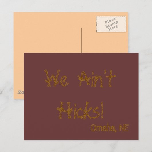 Hicks, we zijn geen Briefkaart (Voorkant / Achterkant)