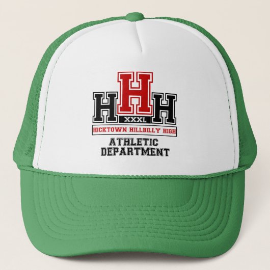 Hicktown Hillbilly Highschool voor Hillbillies Trucker Pet (Voorkant)