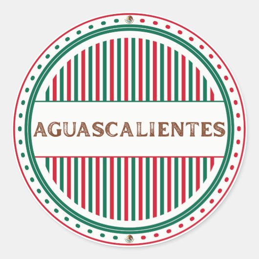 Hidalgo City Pride Embleem Mexicaanse identiteit Ronde Sticker (Voorkant)