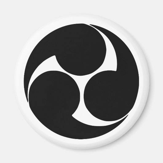 Hidari mitsudomoe, Japan Magneet (Voorkant)