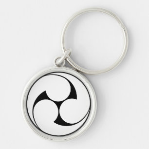 Hidari-mitsudomoe (openwork) sleutelhanger