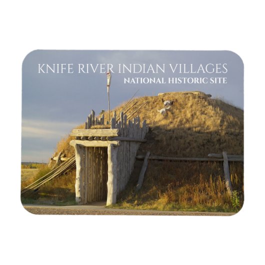 Hidatsa Earthlodge, Knife Magneet (Horizontaal)