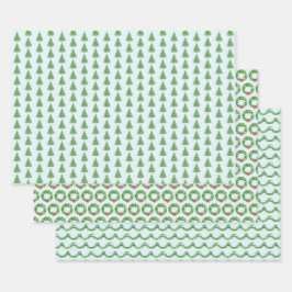 Hidden Animals Wrapping Paper Flat Sheet Set of 3