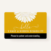 hidden disability awareness badge (Achterkant)