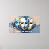 Hidden Emotions - Contemporary Surreal Mask Canvas Afdruk (Voorkant)