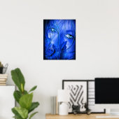HIDDEN FEAR BLUE GIRL MET SKULL POSTER (Thuiskantoor)