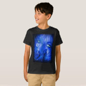 HIDDEN FEAR BLUE GIRL MET SKULL T-SHIRT (Voorkant volledig)