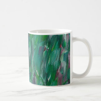 Hidden Green Red White Colorful Abstract Art Koffiemok