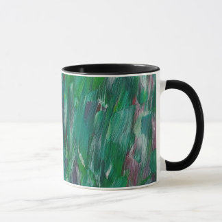Hidden Green Red White Colorful Abstract Art Mok