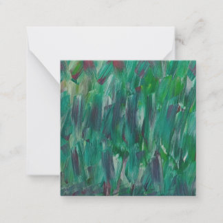 Hidden Green Red White Colorful Abstract Art Notitiekaartje