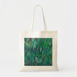Hidden Green Red White Colorful Abstract Art Tote Bag