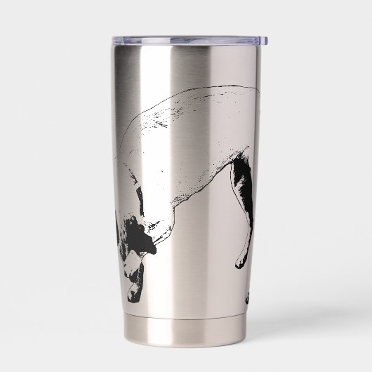 Hidden Grin Terrier Joy Geïsoleerde Drinkbeker (Links)