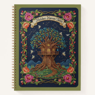 Hidden Haven Tales Embroidered Magical Treehouse  Notitieboek