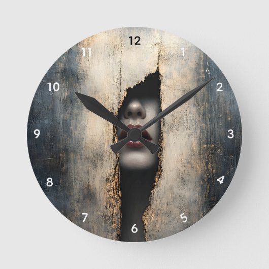 Hidden Identity Surreal Wall Clock Ronde Klok (Voorkant)