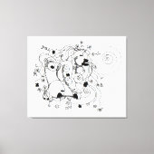 Hidden in the garden. - Ink drawing Canvas Afdruk (Voorkant)