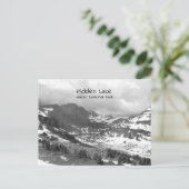 Hidden Lake Black en White Photo Briefkaart (Staand voorkant)