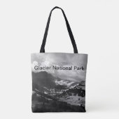 Hidden Lake Glacier Black and White Photo Tote Bag (Achterkant)