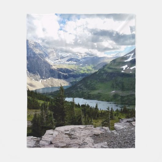 Hidden Lake Overlook Glacier National Park Montana Fleece Deken (Voorkant)
