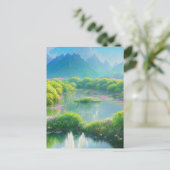 Hidden Lily Pond Briefkaart (Staand voorkant)