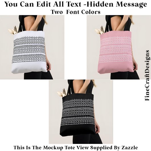 Hidden Message Love Your Soul, Custom 109B Quote Tote Bag