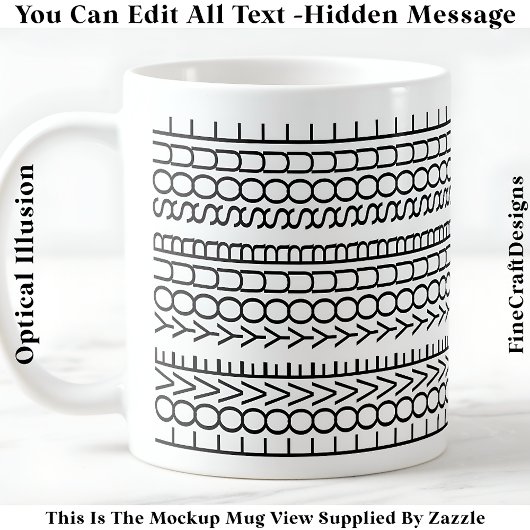 Hidden Message Love Your Soul, Custom 109Bb Quote Koffiemok