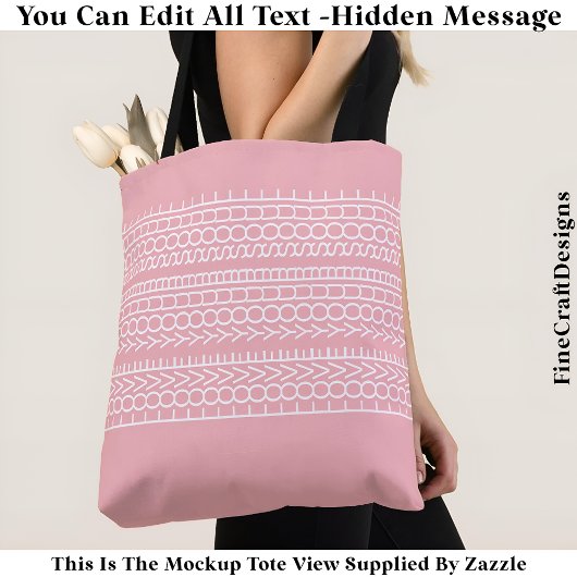 Hidden Message Love Your Soul, Custom 109P Quote Tote Bag