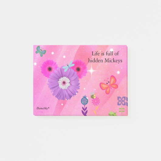 HIDDEN MICKEY Spring flower POST IT Post-it® Notes (Voorkant)