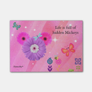 HIDDEN MICKEY Spring flower POST IT Post-it® Notes