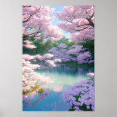 Hidden Sakura Pond Poster (Voorkant)