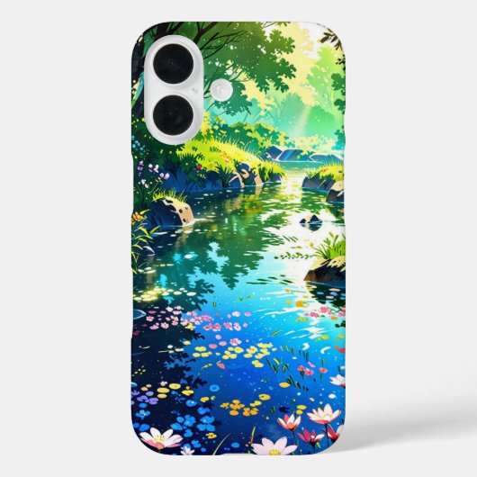 Hidden Spring Pond – Anime Landschap Case-Mate iPhone Case (Achterkant)