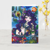 Hidden Treasures Mermaid Fairy Kaart (Gele Bloem)