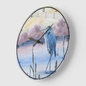 Hidden Valley Blue Heron Pastel Gallery Lake Art Grote Klok (Hoek)