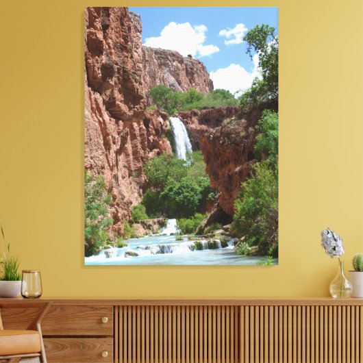 Hidden Waterfall Fine Art Southwest Canvas Afdruk (Insitu (Woonkamer))