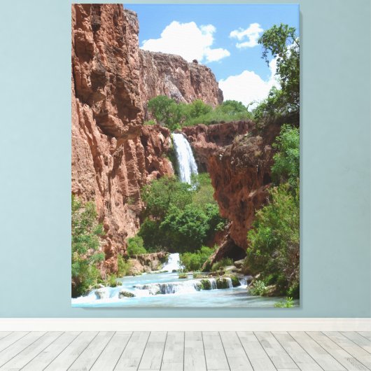 Hidden Waterfall Fine Art Southwest Canvas Afdruk (Insitu (Houten vloer))