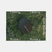 Hidden Woodland Lake Tabletop Gaming Map TTRPG Fleece Deken (Voorkant (Horizontaal))