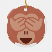Hide and seek Emoji Monkey Keramisch Ornament (Voorkant)