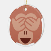 Hide and seek Emoji Monkey Keramisch Ornament (Links)
