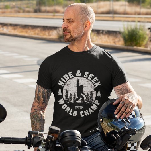 Hide and Seek World Champ Funny Big Foot T-shirt