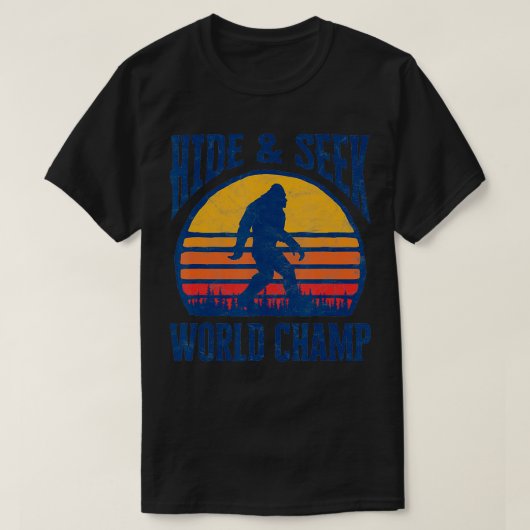 Hide Seek wereldkampioen grappig T-shirt (Design voorkant)