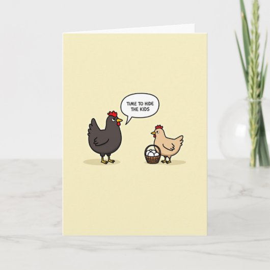 Hide The Kids Funny Bird Card Kaart (Voorkant)