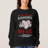 Hide Your Diamonds My Kid Steals Heart Softball Ba Trui (Voorkant)