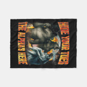 Hide Your Toes The Alpha's Here Funny Alpha Wolf M Fleece Deken (Voorkant (Horizontaal))